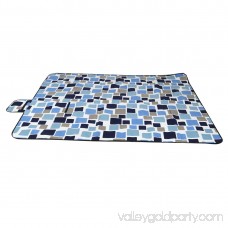 (79x79)Water Resistant Foldable Picnic Blanket Mat (Peacock Blue) 568874285
